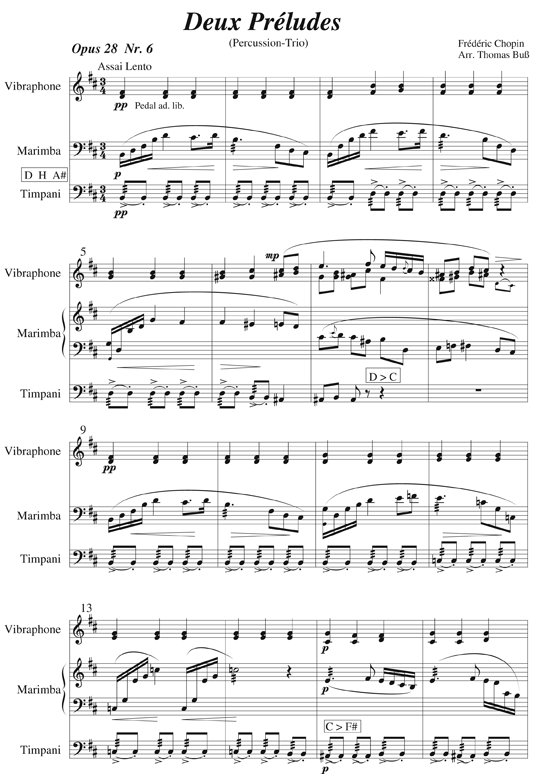 Romantic Rhythms, Score Sample - "Two Preludes"