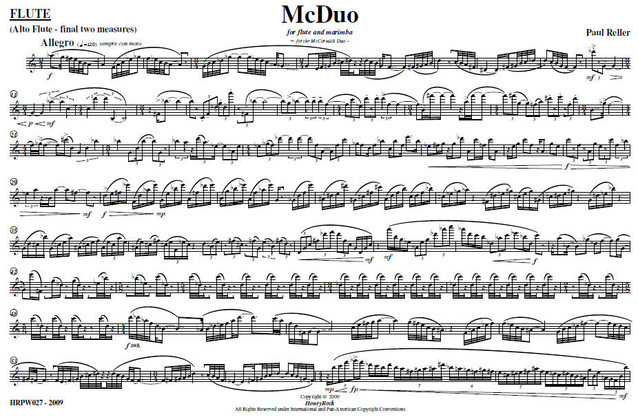 Mcduo, score sample (Flute)