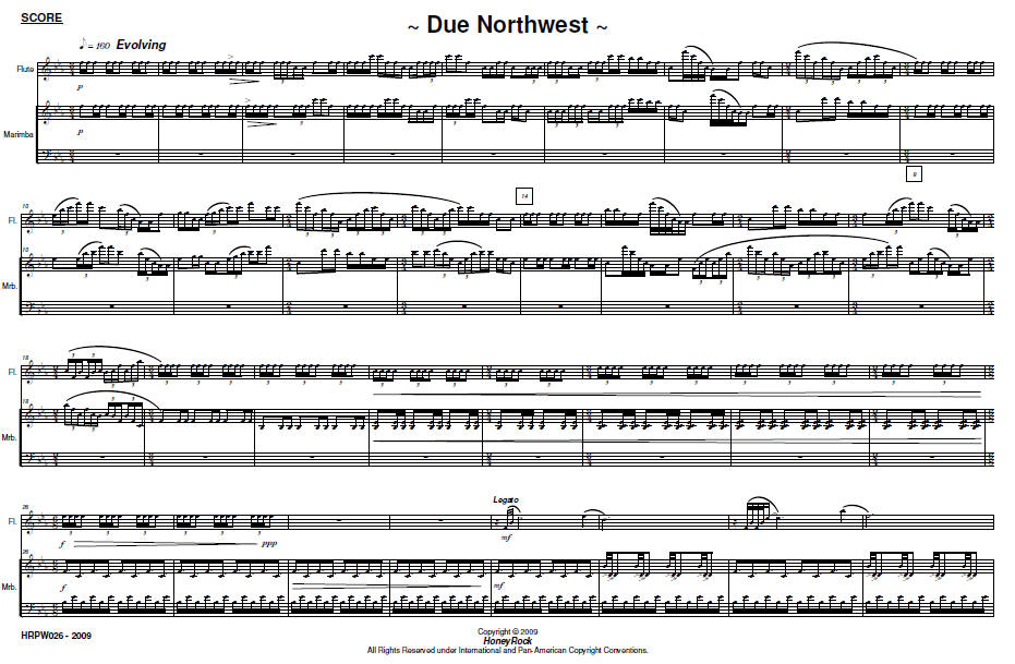 Due Northwest, score sample