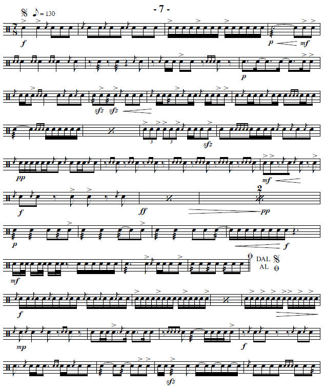 Snare Drum Solo 7 - Ten Intermediate Studies