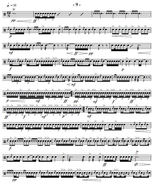 Snare Drum Solo 9 - Ten Intermediate Studies