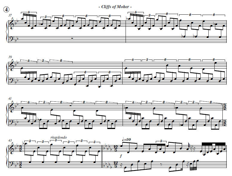 Cliffs of Moher - score excerpt