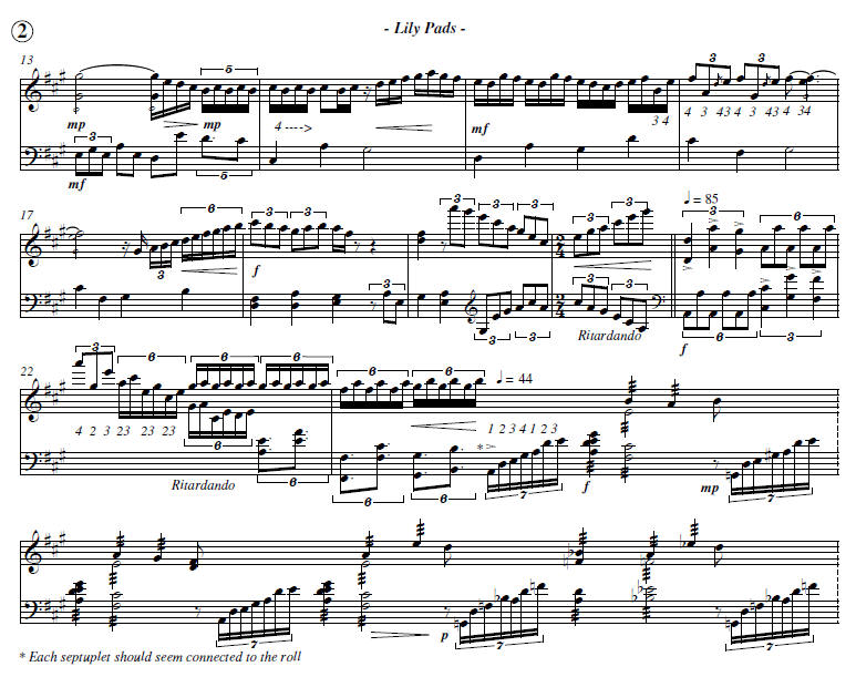 Lily Pads - score excerpt