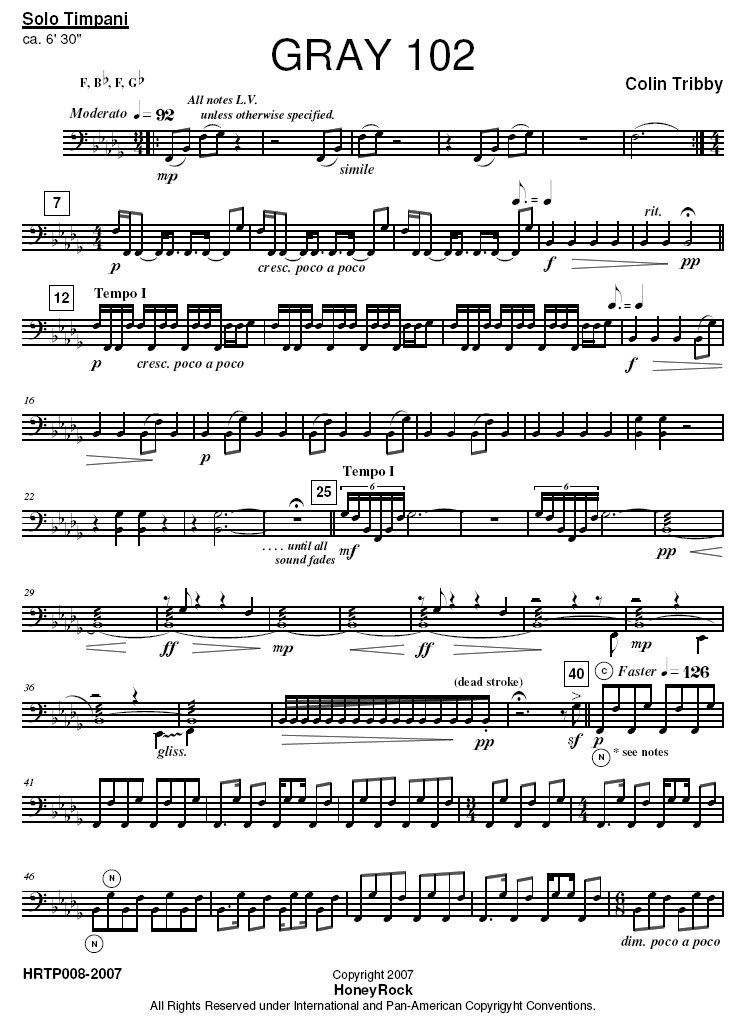 GRAY 102 for Solo timpani