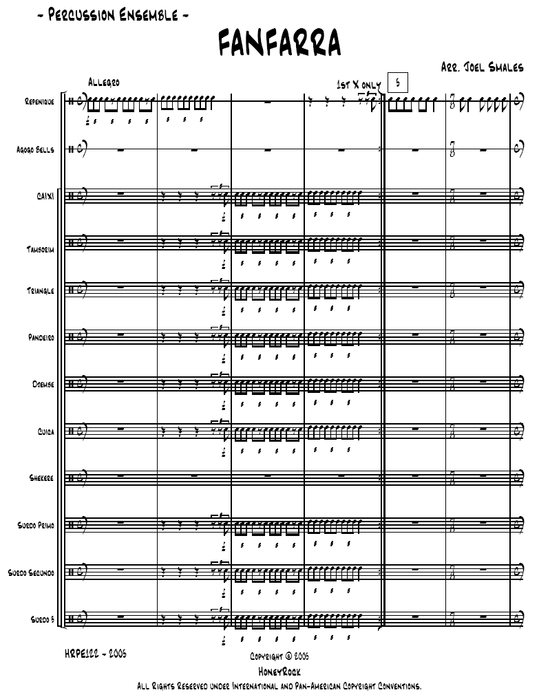 Fanfarra for Percussion Ensemble