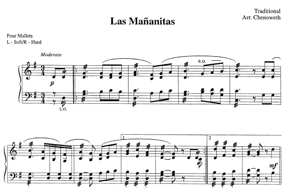 Four Central American Folk Tunes for Solo Marimba