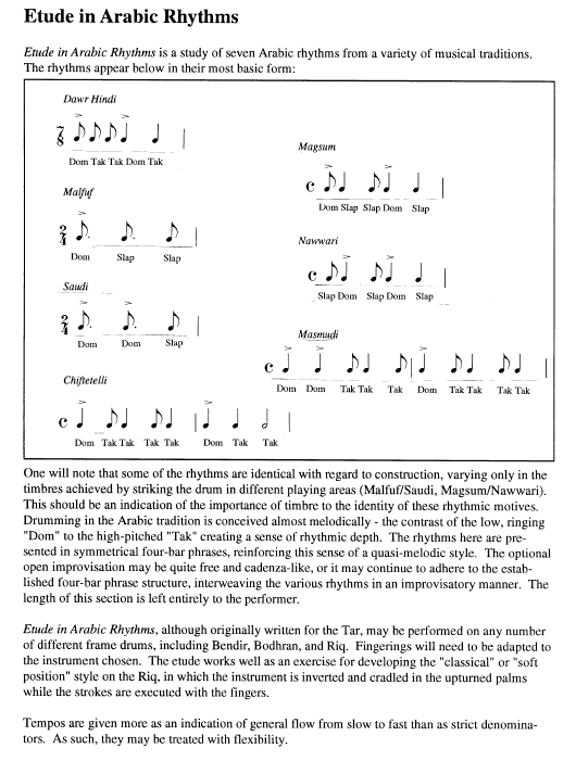 Etude In Arabic Rhythms