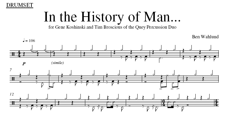 In the History of Man