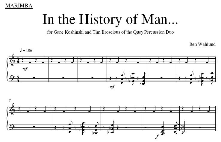 In the History of Man