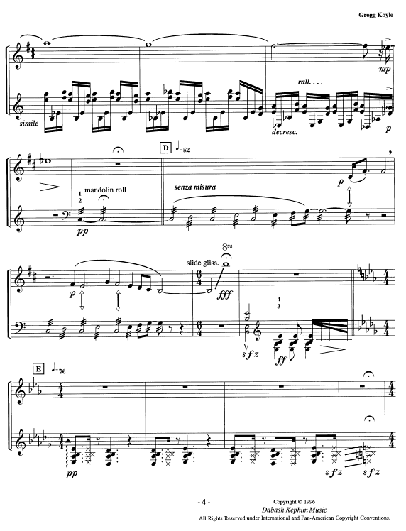 Kumbengo for Marimba & Saxophone/Clarinet
