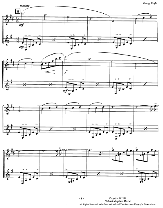 Kumbengo for Marimba & Saxophone/Clarinet