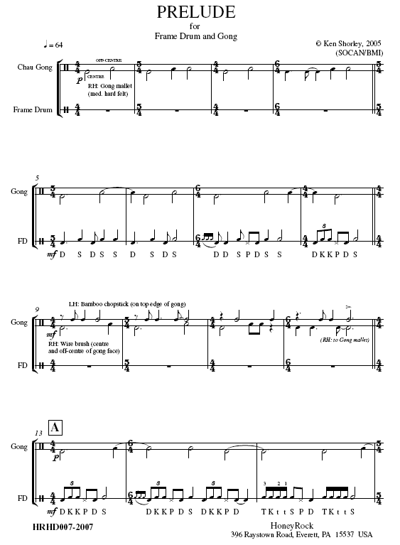 Prelude & Episode, Percussion Duet