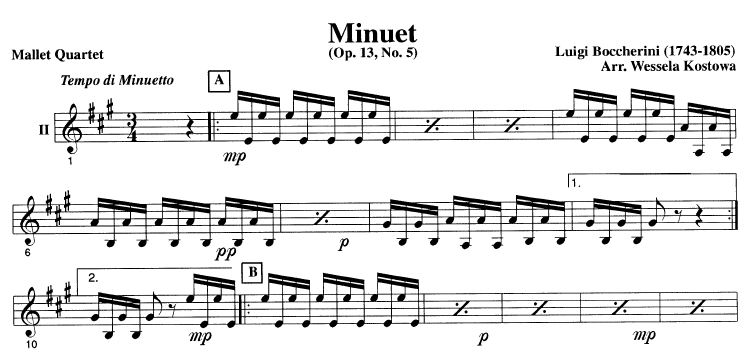 Minuet for Mallet Ensemble