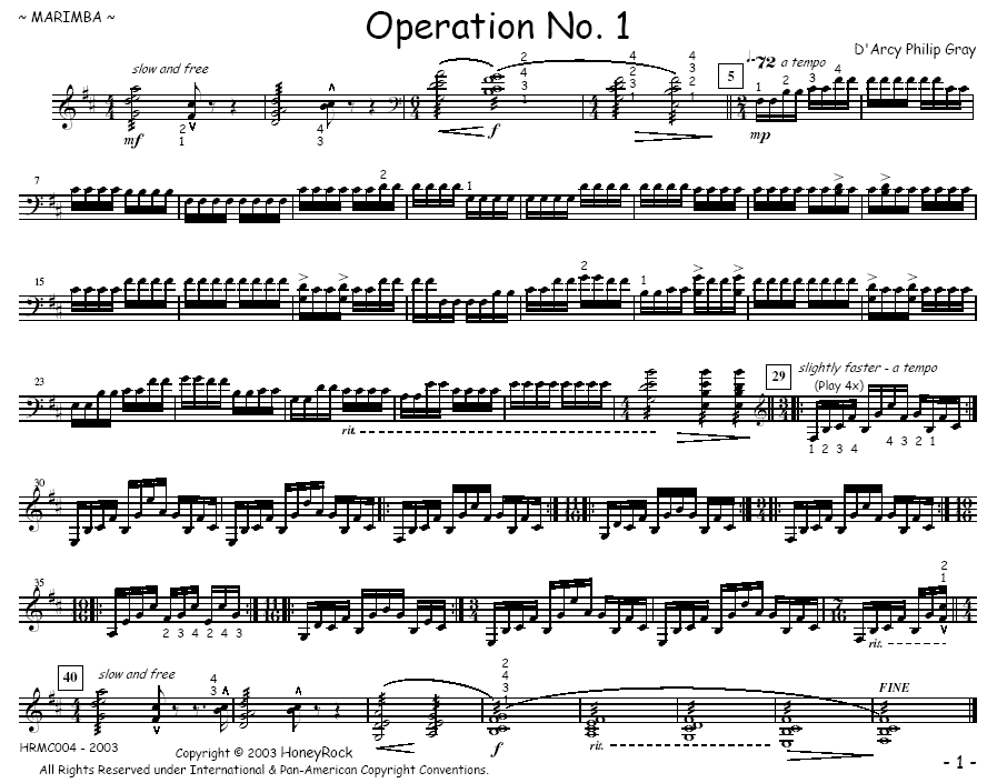 7 Operations for Marimba