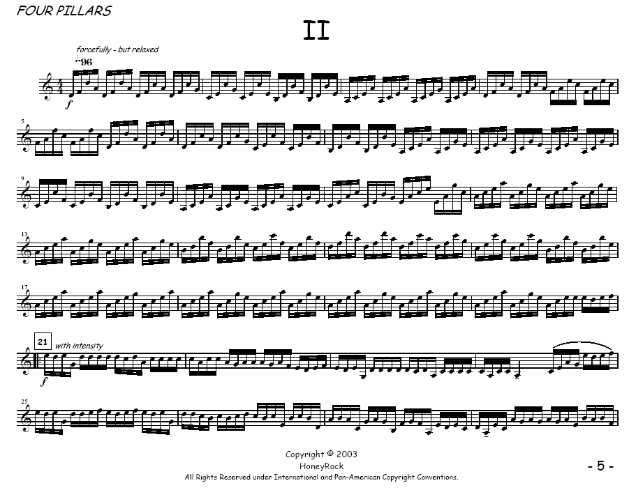 Four Pillars for Solo Marimba, II