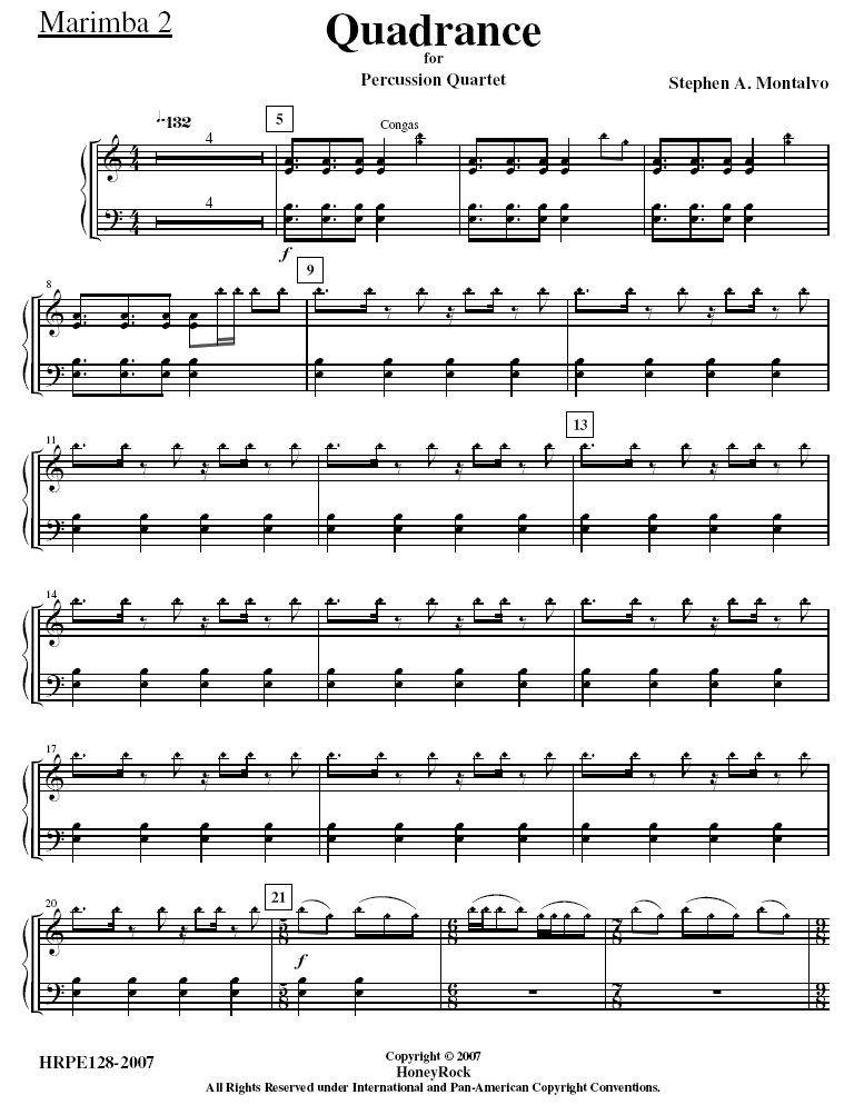 Quadrance for Percussion Quartet