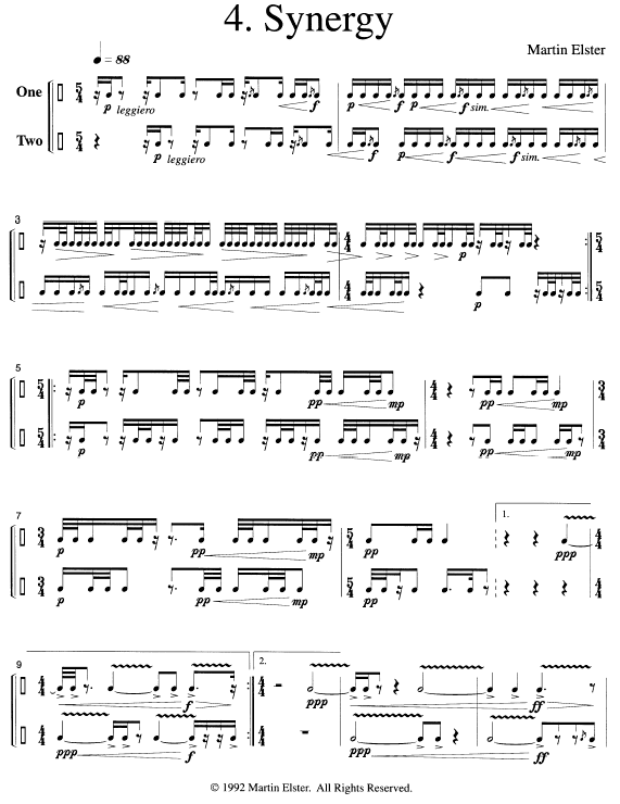 Suite No. 1, for Snare Drum Duo