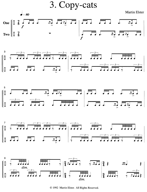 Suite No. 1, for Snare Drum Duo