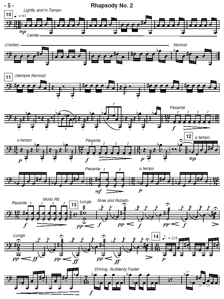 Rhapsody no. 2 for Solo Timpani
