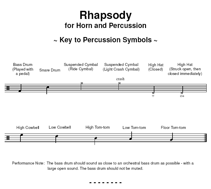 Rhapsody, percussion