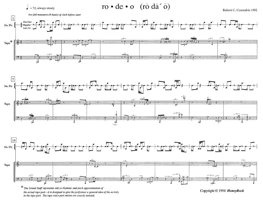 Rodeo: Snare Drum Solo with Tape