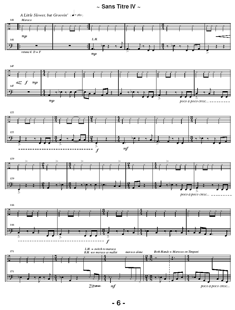 Sans Titre IV for Timpani and Percussion