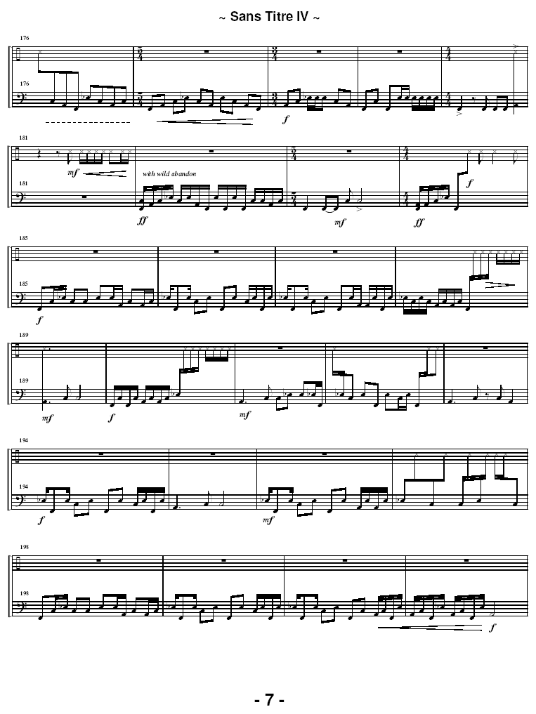 Sans Titre IV for Timpani and Percussion