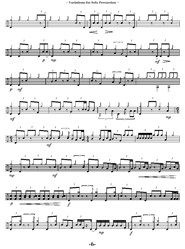 Variations for Solo Percussion