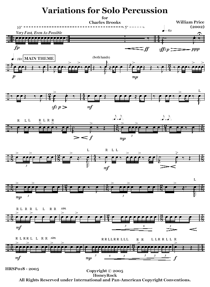 Variations for Solo Percussion