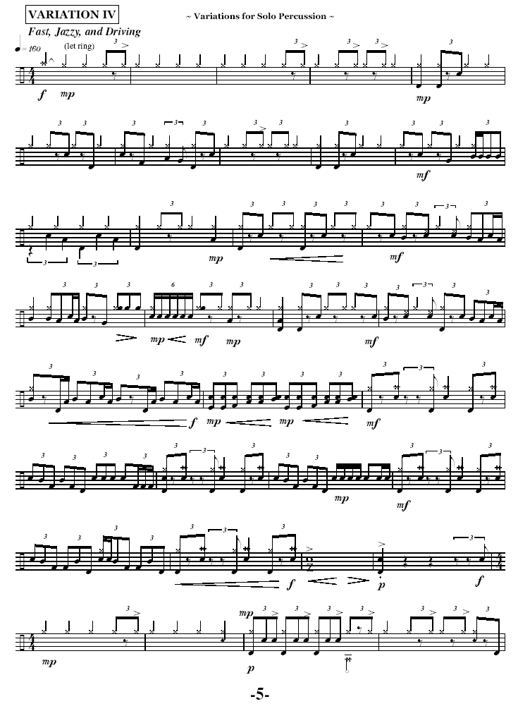 Variations for Solo Percussion