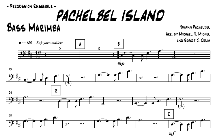 Pachelbel Island for Percussion Ensemble