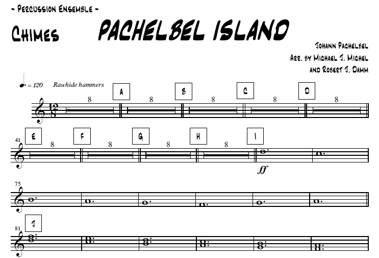 Pachelbel Island for Percussion Ensemble