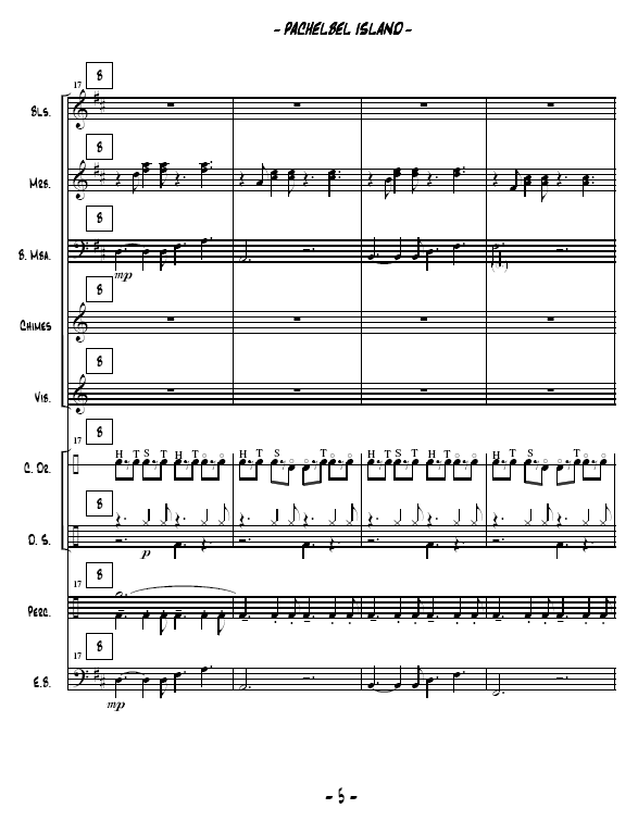 Pachelbel Island for Percussion Ensemble