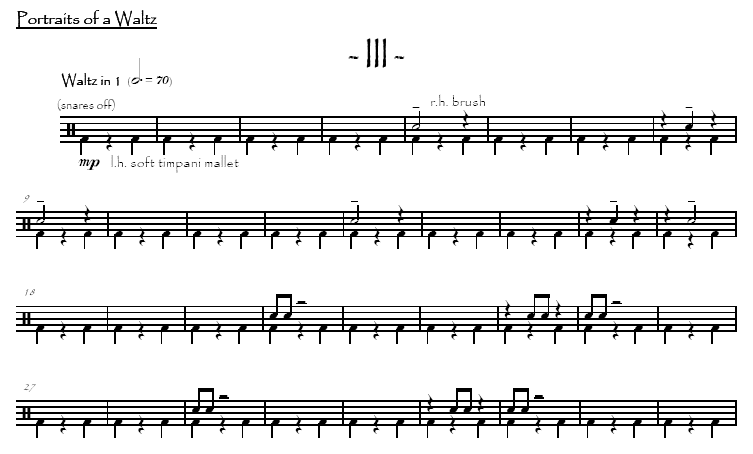 Portraits of a Waltz - Snare Drum Solo, Robert McCormick