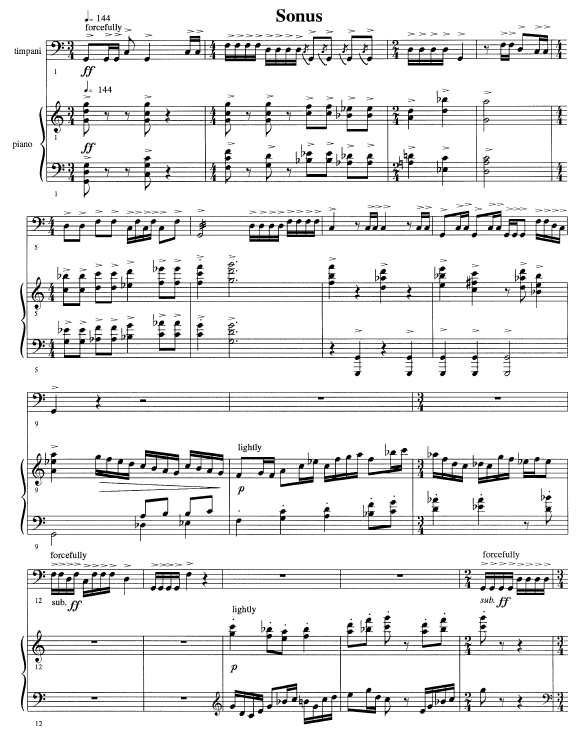 Sonus for Timpani & Piano
