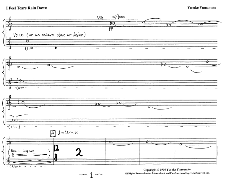 I Feel Tears Rain Down for Percussion Trio