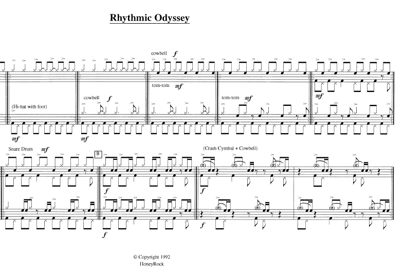 Rhythmic Odyssey for Two Drum Sets