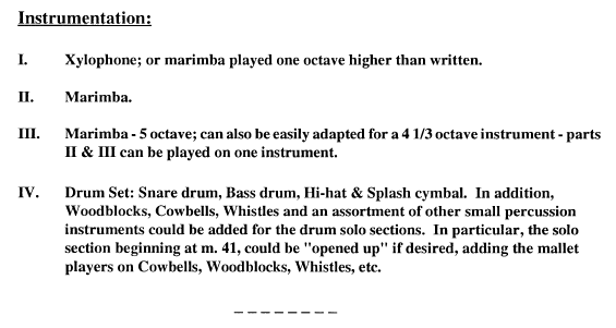 ONION RAG, A Bermuda Essence - Arr. for Percussion Quartet