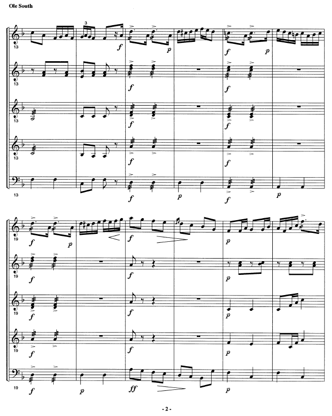 Ole South: A Plantation Patrol, Xylophone Solo with Marimba Ensemble