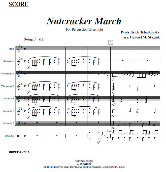 NUTCRACKER MARCH, Percussion Ensemble 8 Players