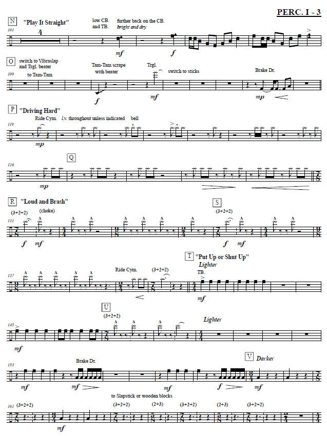 SUCKERPUNCH! for Percussion Ensemble, 7 Players - William Price