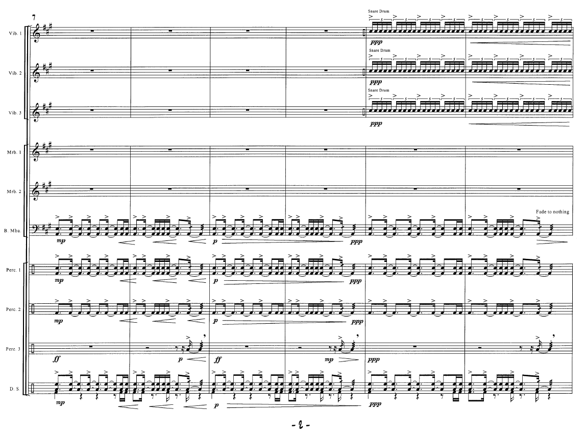 Odd-O-Man for Percussion Ensemble, 10 players