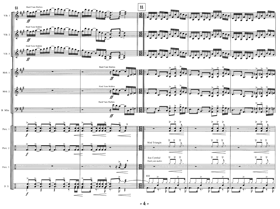 Odd-O-Man for Percussion Ensemble, 10 players