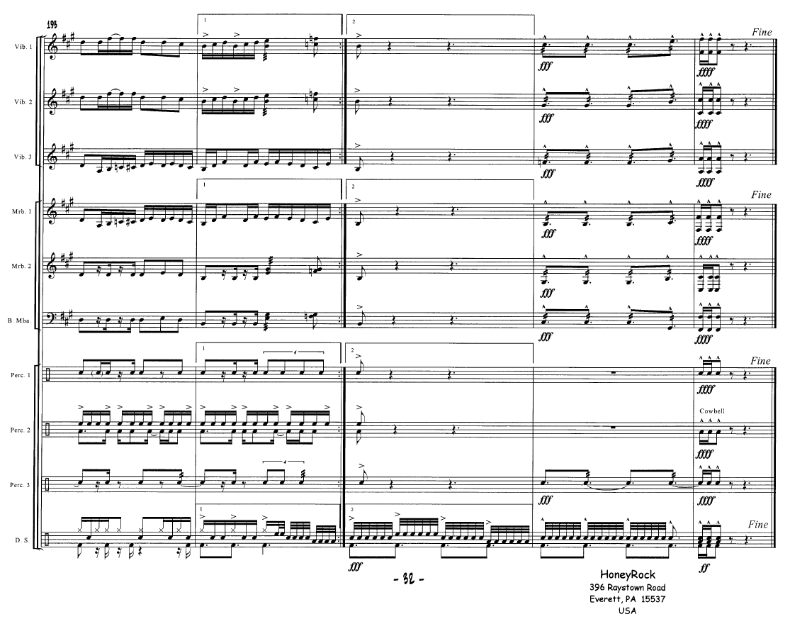 Odd-O-Man for Percussion Ensemble, 10 players