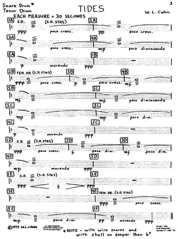 Tides for Percussion Ensemble, 10 Players