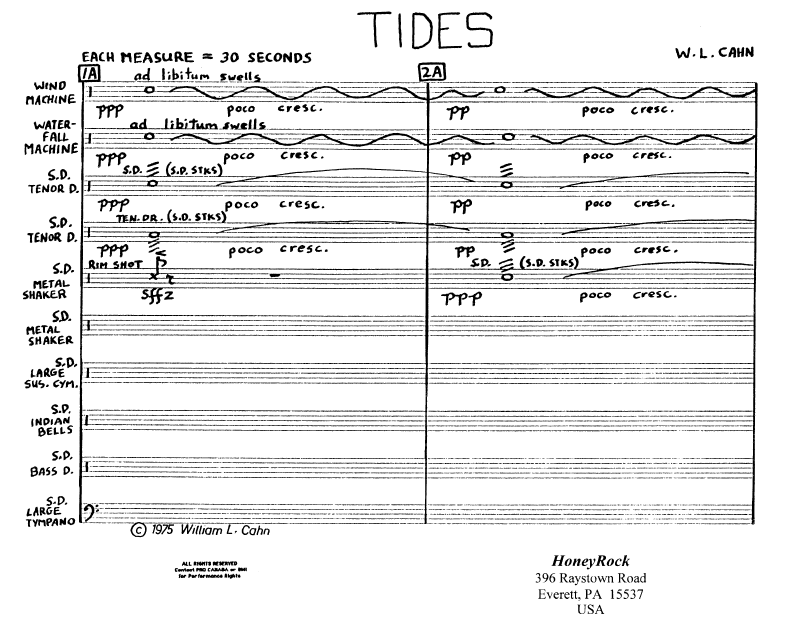 Tides for Percussion Ensemble, 10 Players