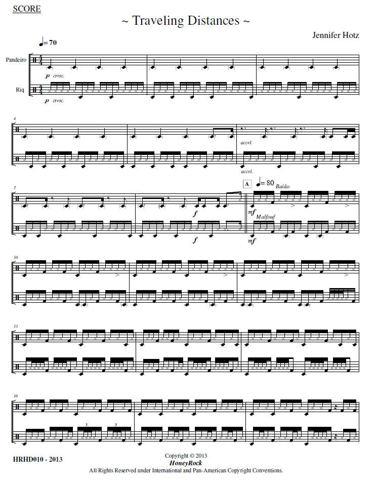 Traveling Distances: Duet for Pandeiro and Riq