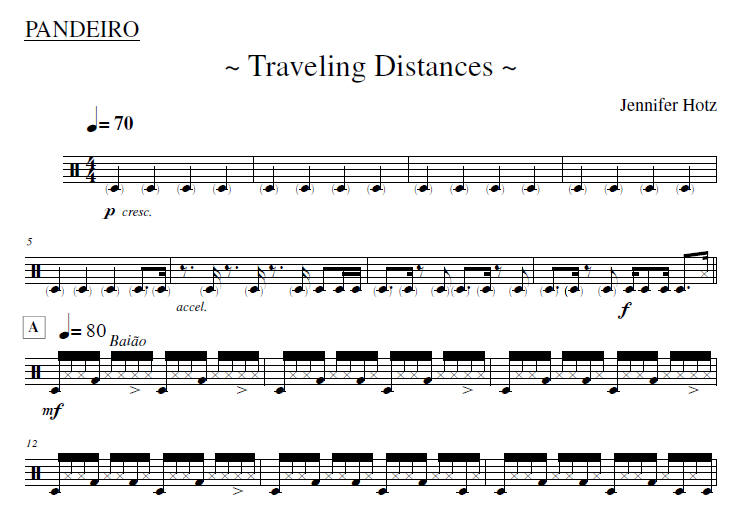 Traveling Distances: Duet for Pandeiro and Riq