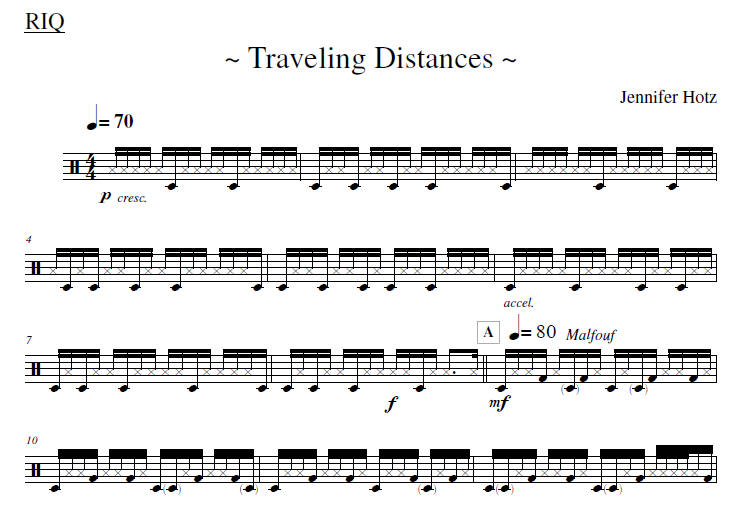 Traveling Distances: Duet for Pandeiro and Riq