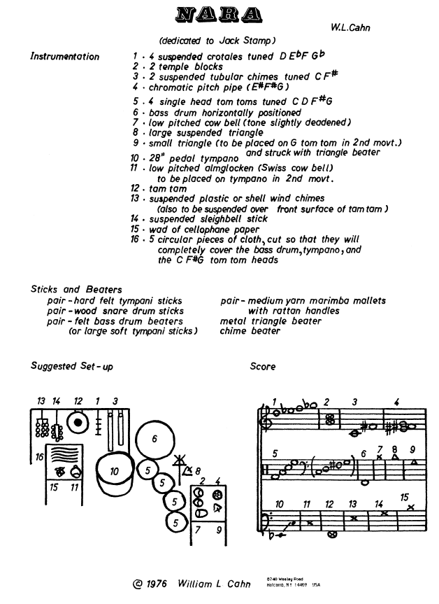 NARA for Solo Percussion